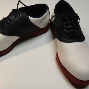 Footjoy sz 9M Women Golf Shoes White / Plaid